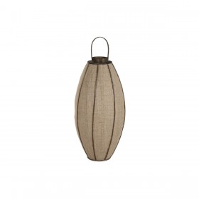 Portacandele Home ESPRIT Naturale Juta Bambù 40 x 40 x 80 cm