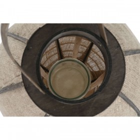 Portacandele Home ESPRIT Naturale Juta Bambù 37 x 37 x 70 cm