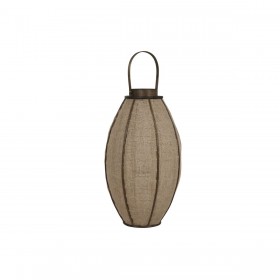 Portacandele Home ESPRIT Naturale Juta Bambù 34 x 34 x 60 cm