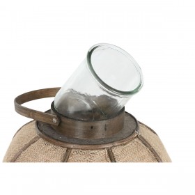 Portacandele Home ESPRIT Naturale Juta Bambù 31,5 x 31,5 x 53 cm