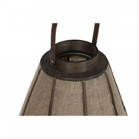 Portacandele Home ESPRIT Naturale Juta Bambù 36 x 36 x 48,5 cm