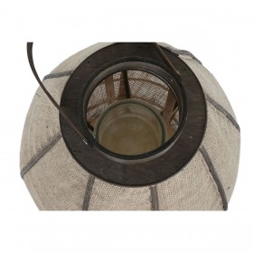 Portacandele Home ESPRIT Naturale Juta Bambù 36 x 36 x 48,5 cm