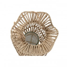 Portacandele Home ESPRIT Naturale Metallo Corda 21 x 21 x 30 cm