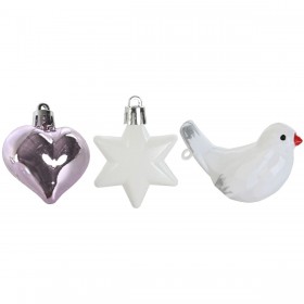 Palle di Natale Home ESPRIT Rosa PVC 25 x 6 x 25 cm