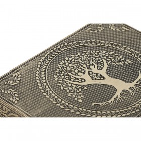 Scatola-Portagioie Home ESPRIT Bianco Champagne Legno Alluminio 17,5 x 12,5 x 8,5 cm