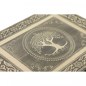 Scatola-Portagioie Home ESPRIT Bianco Champagne Legno Alluminio 27,5 x 20 x 5,4 cm