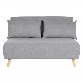 Divano Letto Home ESPRIT Naturale Grigio chiaro 120 x 91 x 78 cm