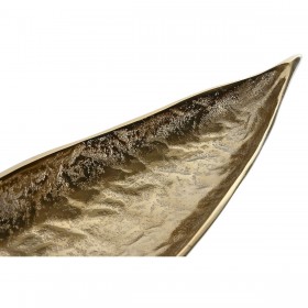 Centrotavola Home ESPRIT Dorato Alluminio Moderno Foglia della pianta 76 X 15,5 X 7,5 cm