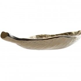 Centrotavola Home ESPRIT Dorato Alluminio Moderno Foglia della pianta 76 X 15,5 X 7,5 cm