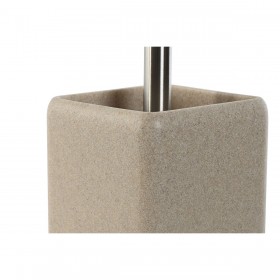 Scopino per il Bagno Home ESPRIT Crema Argentato Resina Polietilene 9,5 X 9,5 X 36,5 CM