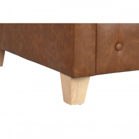 Divano a 2 Piazze Home ESPRIT Marrone Naturale Vintage 151 X 79 X 70 cm
