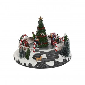 Decorazione Natalizia Home ESPRIT Multicolore Musicale 25 X 24 X 18 cm