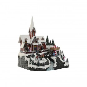 Decorazione Natalizia Home ESPRIT Multicolore Musicale 33 X 31 X 38 cm