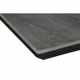 Tavolo da Pranzo Home ESPRIT Nero Grigio Metallo Ceramica 160 x 90 x 76 cm