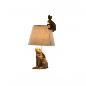 Lampada da tavolo Home ESPRIT Beige Dorato Resina 50 W 220 V 30 x 30 x 58 cm