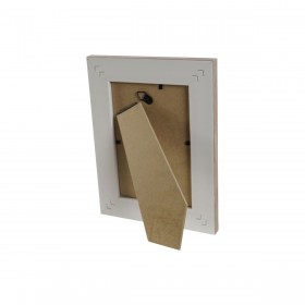 Cornice Portafoto Home ESPRIT Bianco Marrone Beige Avorio Cristallo polistirene Marmo Scandinavo 16 x 2 x 21 cm (4 Unità)