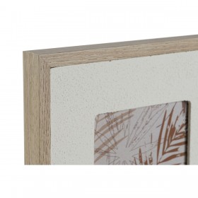 Cornice Portafoto Home ESPRIT Beige Cristallo Legno MDF Scandinavo 39 X 2 X 24 cm