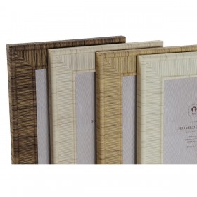 Cornice Portafoto Home ESPRIT Marrone Beige Naturale Avorio Cristallo polistirene Scandinavo 15,5 X 2 X 20,5 cm (4 Unità)