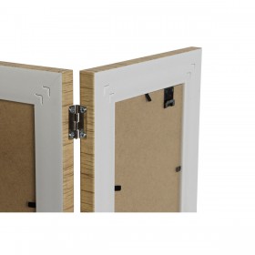 Cornice Portafoto Home ESPRIT Marrone Beige Naturale Avorio Cristallo polistirene Scandinavo 31 X 2 X 21 cm (4 Unità)
