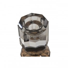Portacandele Home ESPRIT Giallo Grigio Cristallo 7 x 7 x 20 cm
