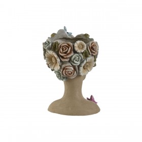 Vaso Home ESPRIT Multicolore Crema Magnesio chica 32 X 31 X 52 cm