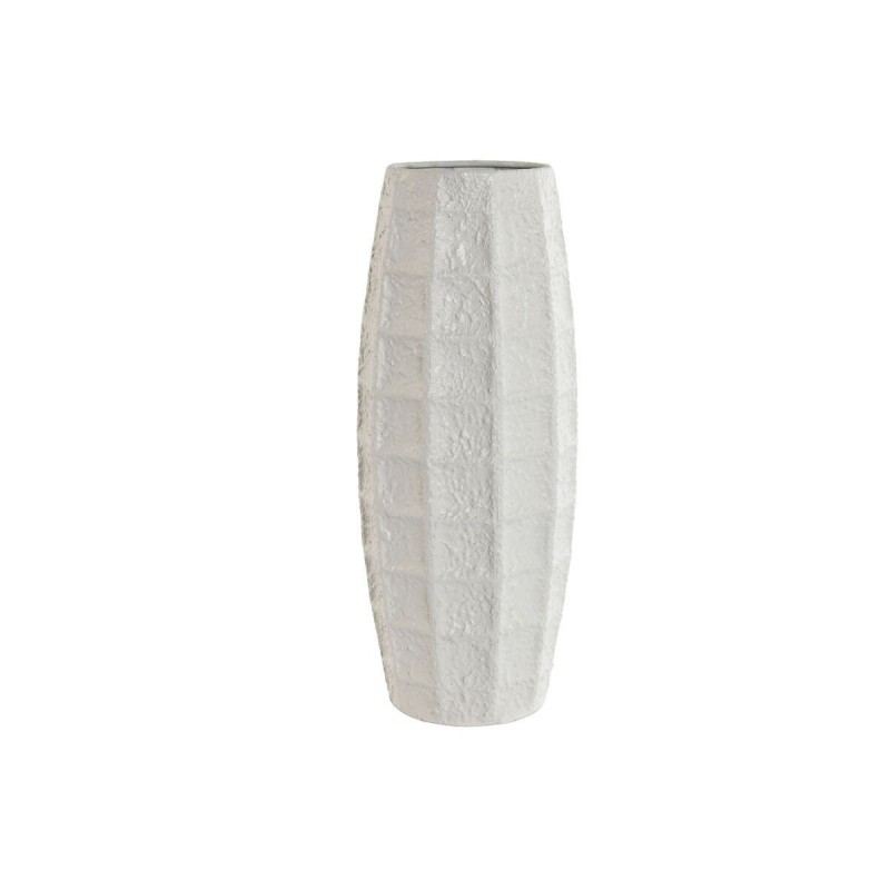 Vaso Home ESPRIT Bianco Metallo 17 X 17 X 42,5 cm