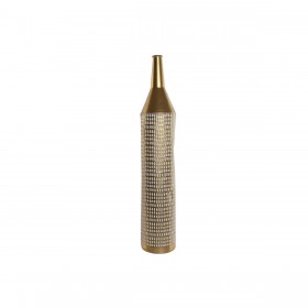 Vaso Home ESPRIT Bianco Dorato Metallo Moderno 14,5 X 14,5 X 82 cm