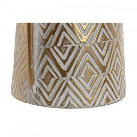 Vaso Home ESPRIT Bianco Dorato Metallo Moderno 24,5 X 24,5 X 66 cm