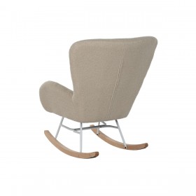 Sedia a Dondolo Home ESPRIT Bianco Poliestere Metallo 74 X 90 X 95 cm