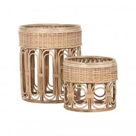 Tavolo aggiuntivo Home ESPRIT Naturale 42 x 42 x 47 cm