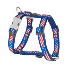 Imbracatura per Cani Red Dingo US Flag 25-39 cm Rosso Azzurro