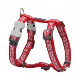 Imbracatura per Cani Red Dingo STYLE UNION JACK FLAG 36-54 cm Rosso 30-48 cm