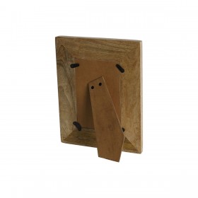 Cornice Portafoto Home ESPRIT Bianco Naturale Madreperla Legno di mango Moderno 19 x 2 x 24 cm