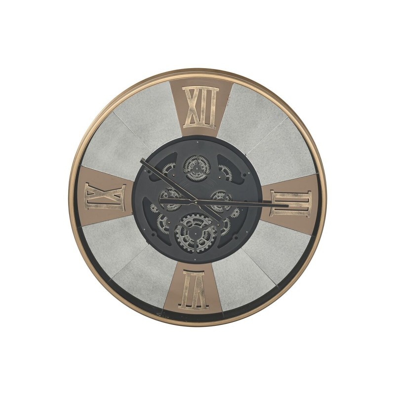 Orologio da Parete Home ESPRIT Nero Dorato Metallo Cristallo Vintage 80 x 9,5 x 80 cm
