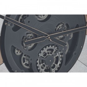 Orologio da Parete Home ESPRIT Nero Dorato Metallo Cristallo Vintage 80 x 9,5 x 80 cm