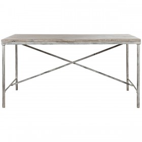 Tavolo da Pranzo Home ESPRIT Bianco Ferro Legno di mango 160 X 90 X 80 cm