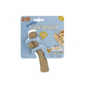 Giocattolo da mordere per cani Nylabone Marrone Pollo Artificiale M
