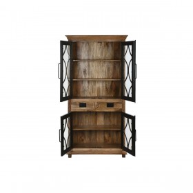 Stand Espositore Home ESPRIT Nero Naturale Ferro Legno di mango 100 X 40 X 200 cm
