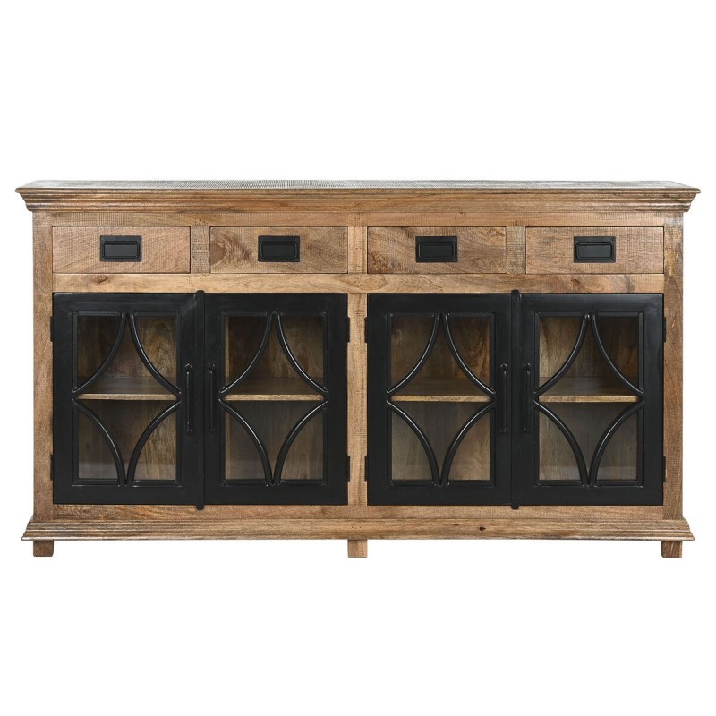 Credenza Home ESPRIT Nero Naturale Ferro Legno di mango 180 x 40 x 100 cm