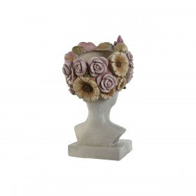 Vaso Home ESPRIT Grigio Multicolore Fibra Magnesio chica 32 x 28 x 53 cm