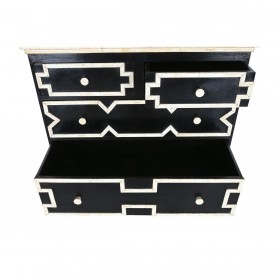 Cassettiera Home ESPRIT Nero 111 x 51 x 99 cm