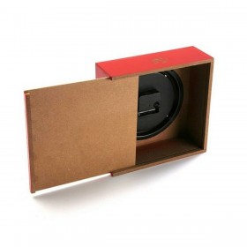 Orologio da Tavolo Versa Rosso Legno Vintage 10 x 23 x 23 cm