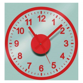 Orologio da Parete Versa Rosso Adesivo
