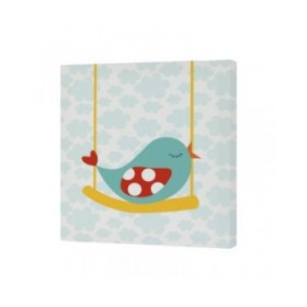 Tela HappyFriday Mr Fox Little birds Multicolore 27 x 27 cm