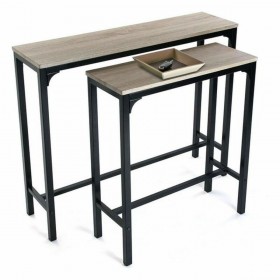 Set di 2 tavoli Versa Metallo (25 x 80 x 95 cm) (63 x 25 x75 cm)