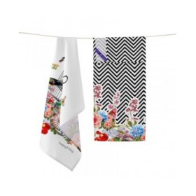 Panno da Cucina HappyFriday Hanging Garden  Multicolore 70 x 50 cm (2 Unità)