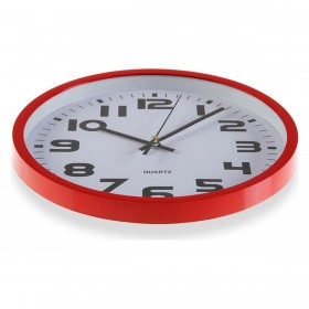 Orologio da Parete Versa Rosso Plastica 3,8 x 25 x 25 cm