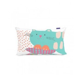 Fodera per cuscino HappyFriday Moshi Moshi Cat & Mouse Multicolore 50 x 30 cm