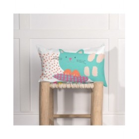 Fodera per cuscino HappyFriday Moshi Moshi Cat & Mouse Multicolore 50 x 30 cm