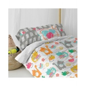 Fodera per cuscino HappyFriday Moshi Moshi Cat & Mouse Multicolore 50 x 30 cm